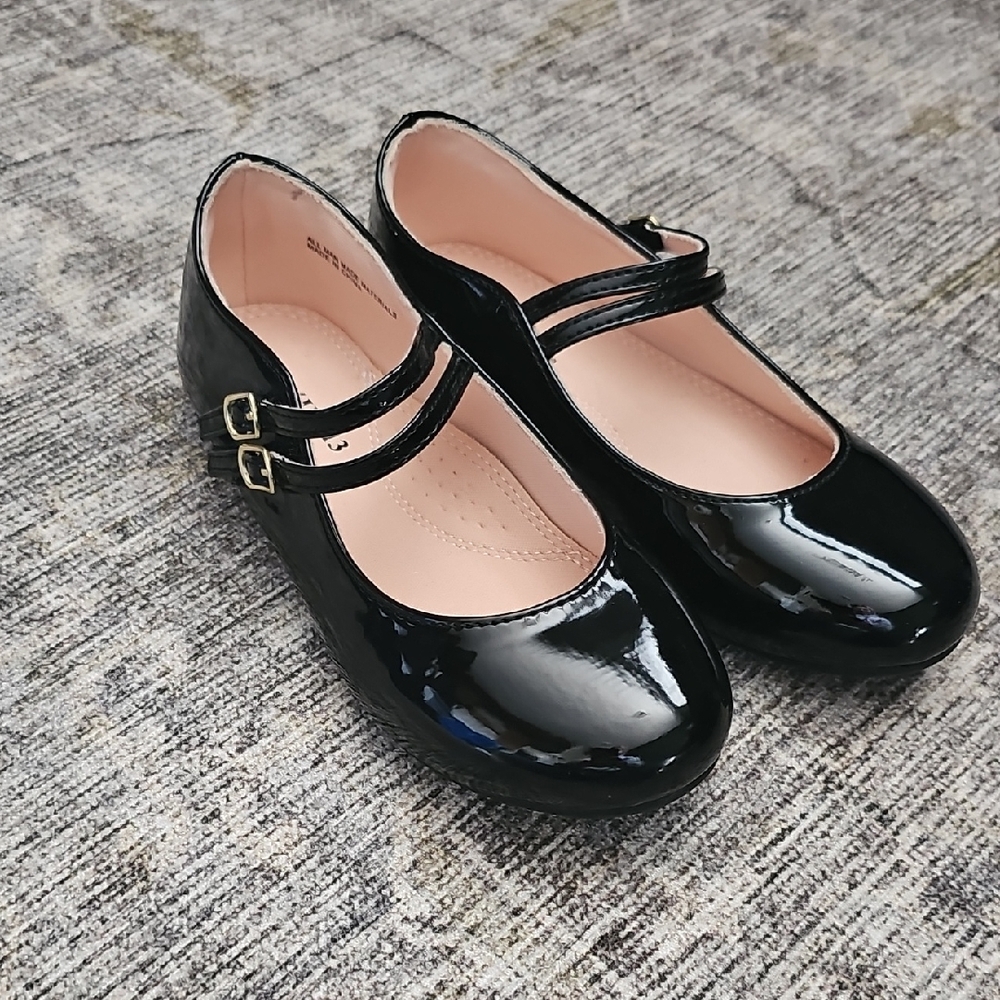Black Patent Leather Kids Mary Jane Shoes